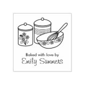 ベーキング – ミキシングボウル、ウィスカー、キャニスター名 ラバースタンプ (インプリント)