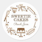 ベーキング&料理具木目調ジャー ラウンドシール (正面)