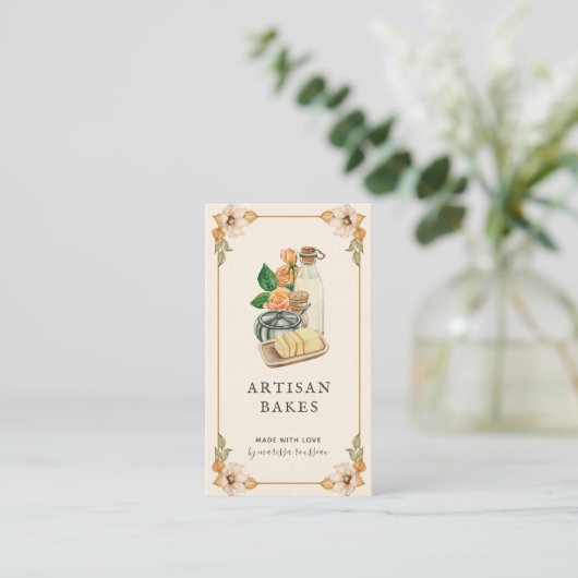 ベーキング&料理原料水彩ベーカリー部 名刺 (スタンド正面)