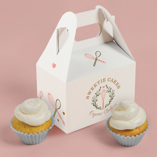 ベーキング&料理器具ピンク&オリーブグリーンベーカリー フェイバーボックス