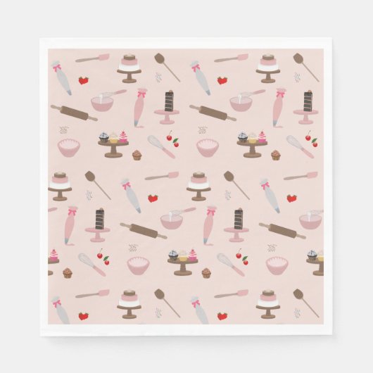 ベーキング&料理器具ベーカリー料理 スタンダードランチョンナプキン (正面)