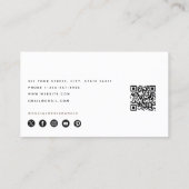 ベーキング&料理器具ベーカリー料理QRコード 名刺 (裏面)