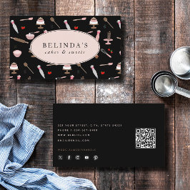 ベーキング&料理器具ベーカリー料理QRコード 名刺