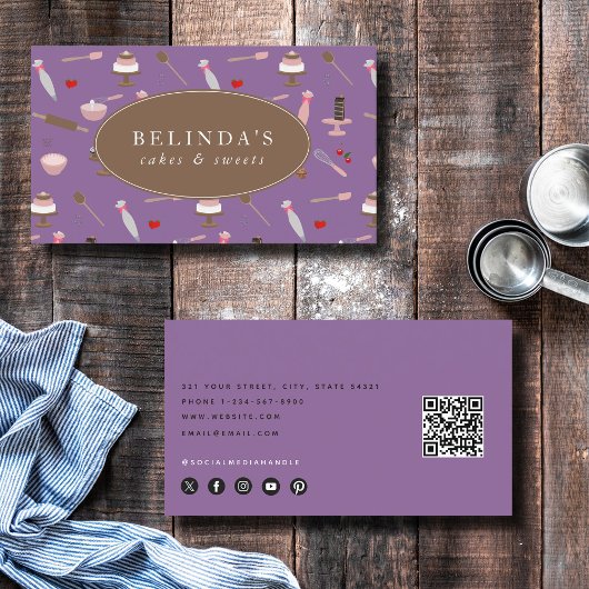 ベーキング&料理器具ベーカリー料理QRコード 名刺