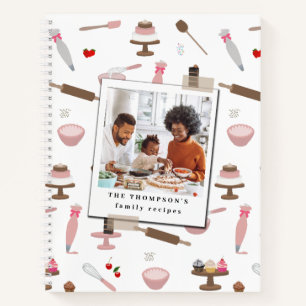 ベーキング&料理用品ファミリーフォトレシピ ノートブック