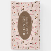 ベーキング&料理用品ベーカリーショップサイン 横断幕 (縦)