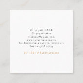 ベーキング&料理用品ベーカリーパティシシェフ スクエア名刺 (裏面)