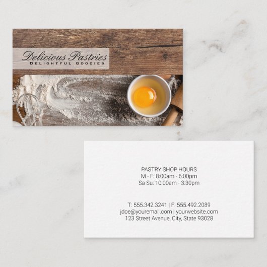 ベーキング | 料理 名刺 (正面/裏面)