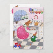 ベーキングCookieの招待 招待状 (正面/裏面)