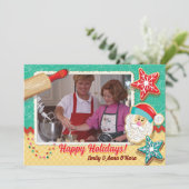 ベーキングCookieクリスマスフォトカード 招待状 (スタンド正面)