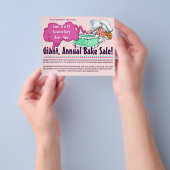 ベークセールの両面カスタマイズ可能なプロモーション チラシ (手)