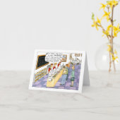 ベーグルおもしろいショップGross Cartoon考える's of Ewww カード (黄色い花)