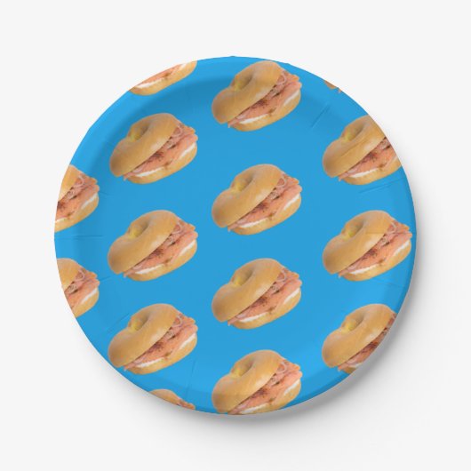 ベーグルが全てをより良いユダヤ人デリブランチにする ペーパープレート (正面)