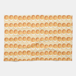 ベーグルとクリーム キッチンタオル