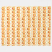 ベーグルとクリーム フリースブランケット (正面(横))