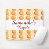 ベーグルとクリーム マウスパッド (マウス)