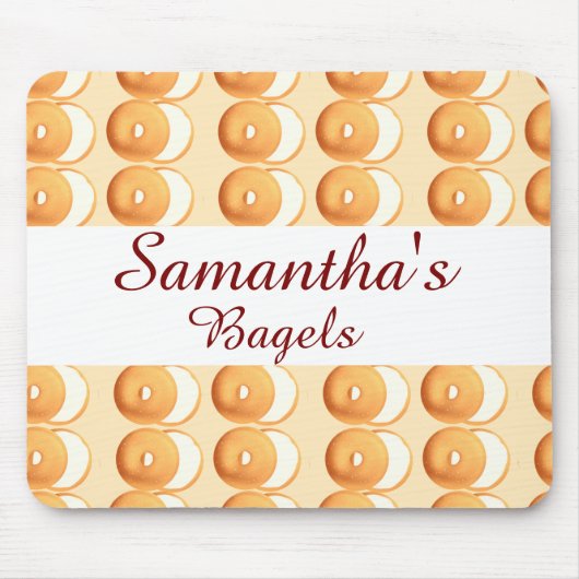 ベーグルとクリーム マウスパッド (正面)