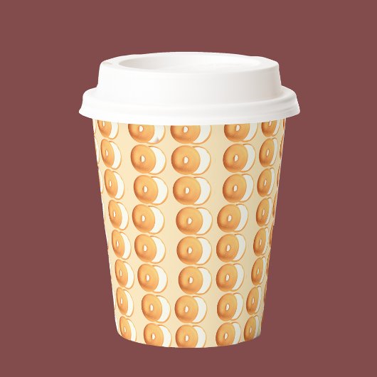 ベーグルとクリーム 紙コップ