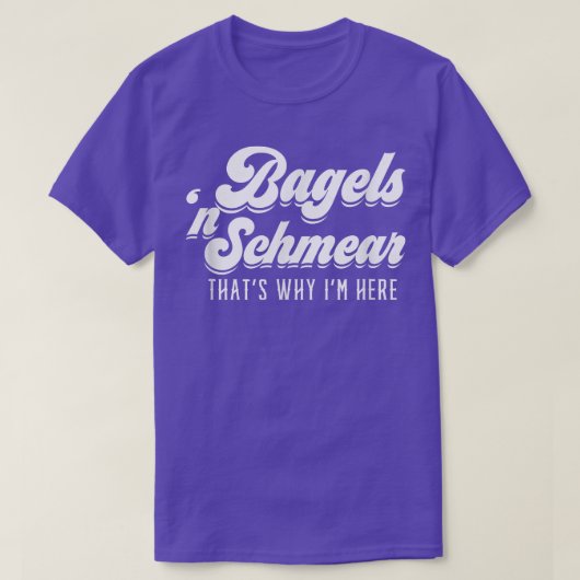 ベーグルとシュマールなぜ私はここにいるニューヨーク・デリ・ジウィ Tシャツ (デザイン正面)