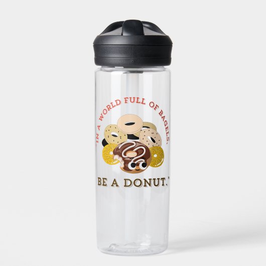 ベーグルの言葉で，ドーナツになる ウォーターボトル (正面)