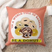 ベーグルの言葉で，ドーナツになる クッション (ブランケット)