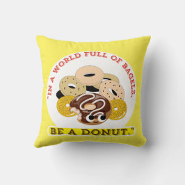 ベーグルの言葉で，ドーナツになる クッション