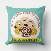 ベーグルの言葉で，ドーナツになる クッション (正面)