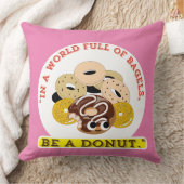 ベーグルの言葉で，ドーナツになる クッション (ブランケット)