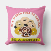 ベーグルの言葉で，ドーナツになる クッション (正面)