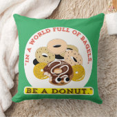 ベーグルの言葉で，ドーナツになる クッション (ブランケット)