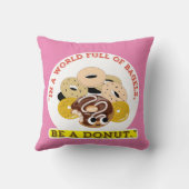 ベーグルの言葉で，ドーナツになる クッション (裏面)