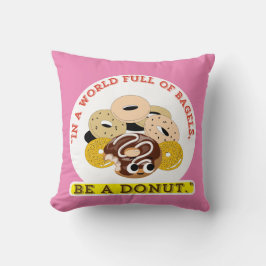 ベーグルの言葉で，ドーナツになる クッション