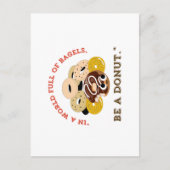 ベーグルの言葉で，ドーナツになる ポストカード (正面)