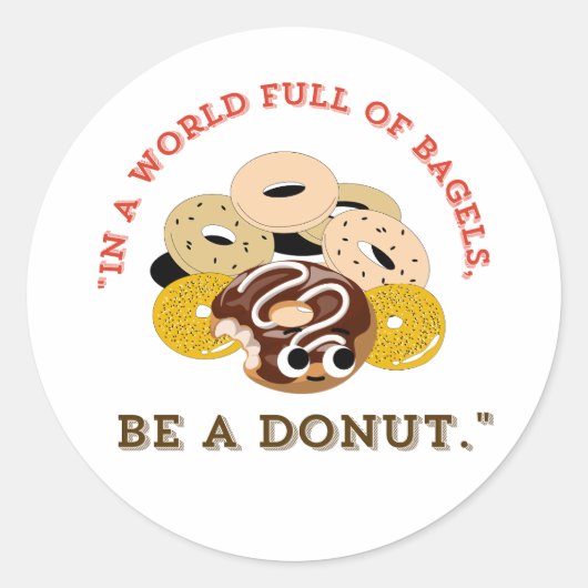 ベーグルの言葉で，ドーナツになる ラウンドシール (正面)