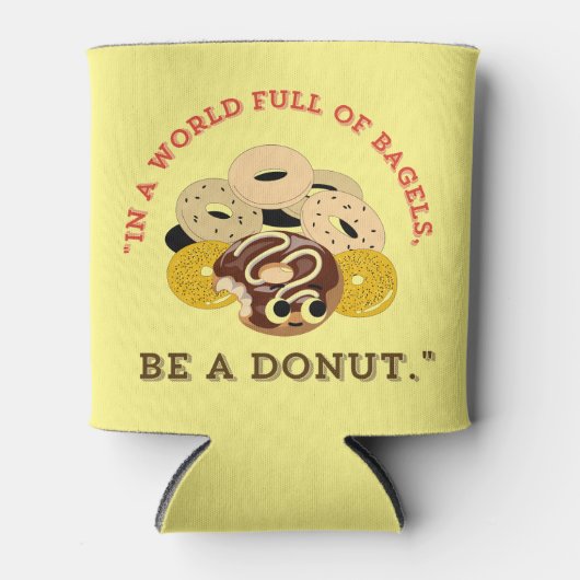 ベーグルの言葉で，ドーナツになる 缶クーラー (正面)