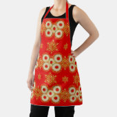 ベーグルの輪と雪かわいらし片は赤 エプロン (インサイチュ)