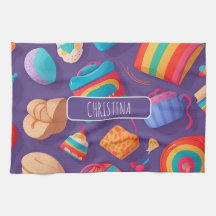 ベーグルカラフルパタパーソナライズされたーン