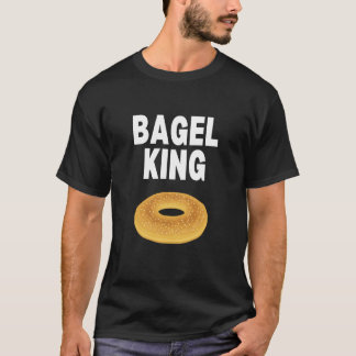 ベーグルキングTシャツ 冗談 ベーグル好き ユーモア Tシャツ