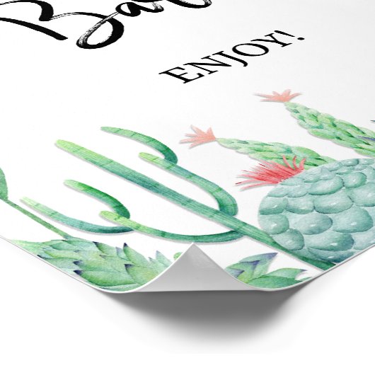 ベーグルバーシャワーサインサボスフィエスタパーティー ポスター (角)