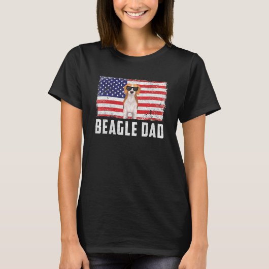 ベーグルパパアメリカ国旗7月4日独立 Tシャツ (正面)