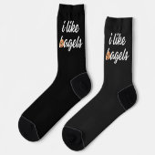 ベーグル好きなのはベーグルのミニマル好き ソックス (左)