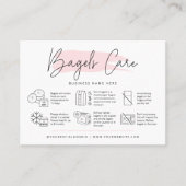 ベーグル気にーズガイドピンクウォーター色パンベーカリー 名刺 (正面)