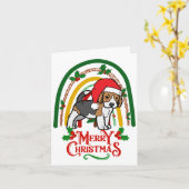 ベーグル・メリー・クリスマス カード (黄色い花)