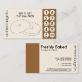 ベーゲルによって切り取られるパンチカード ロイヤリティカード (正面/裏面)