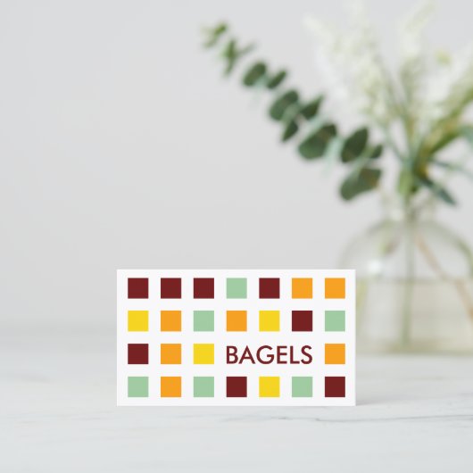 ベーゲルのモダンな正方形 名刺 (スタンド正面)