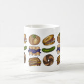ベーゲルピックニッシュブラインツルーベンユダヤ教の料理 コーヒーマグカップ (中央)