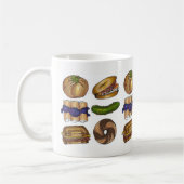 ベーゲルピックニッシュブラインツルーベンユダヤ教の料理 コーヒーマグカップ (左)