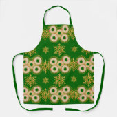 ベーゲルリングと雪かわいらし片グリーン エプロン (正面)
