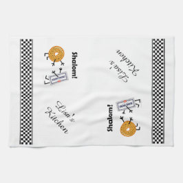 ベーゲル及びクリームチーズ- Shalom! キッチンタオル