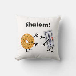 ベーゲル及びクリームチーズ- Shalom! クッション
